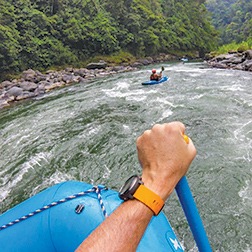 Students rafting on a school program